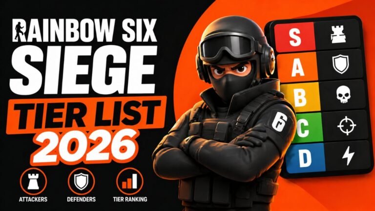 Six Siege operator tier list for 2026 Y11S1 ranking attackers and defenders from S-tier to D-tier