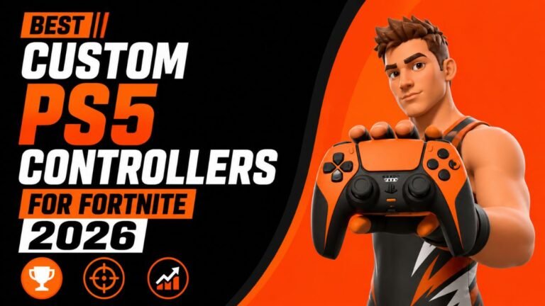 Custom PS5 controller for Fortnite 2026 with pro gaming design
