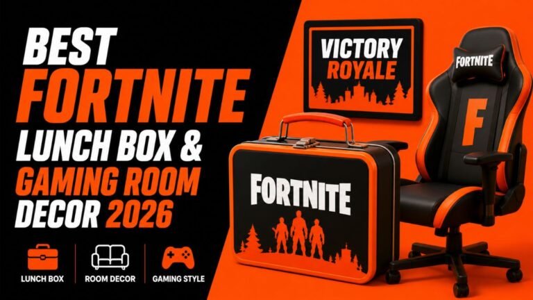 Fortnite lunch box and gaming room decor setup 2026