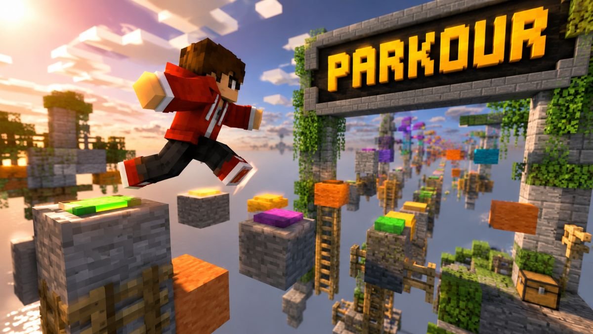 Best Parkour Maps in Minecraft featuring challenging obstacle course gameplay