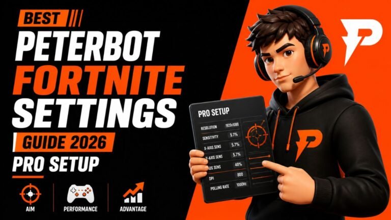 Peterbot Fortnite settings 2026 pro setup guide best sensitivity and controls