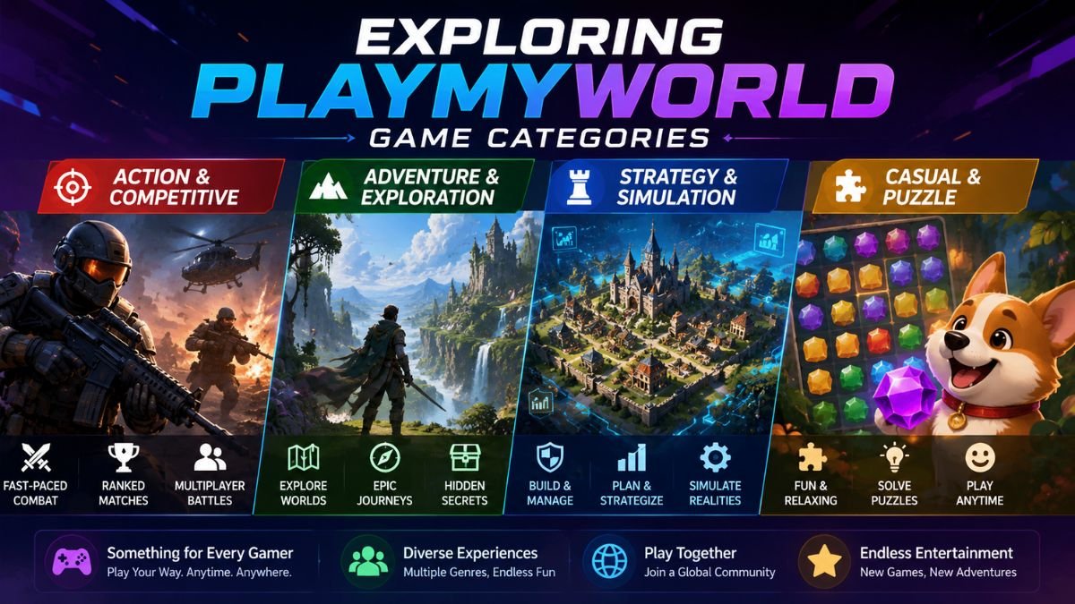 PlayMyWorld gaming categories