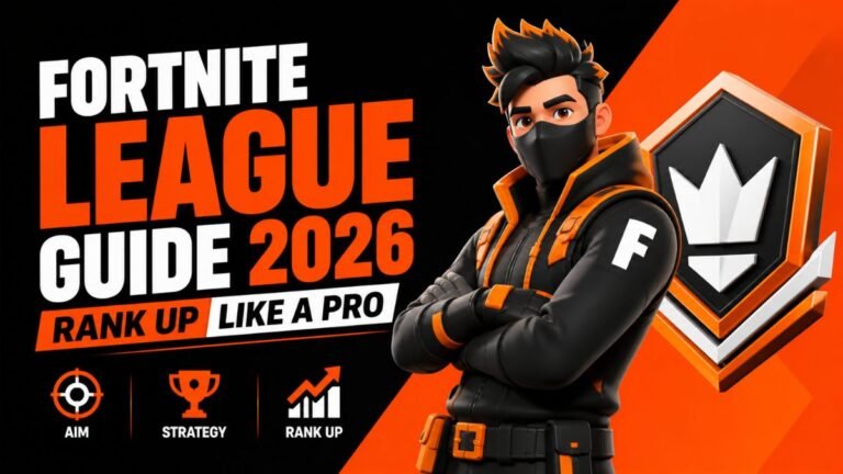 A 2026 Fortnite competitive ranking chart showing the tiers from Bronze to Unreal, with a focus on the new FNCS Major 1 Summit logo and the Division 1 qualification requirements.