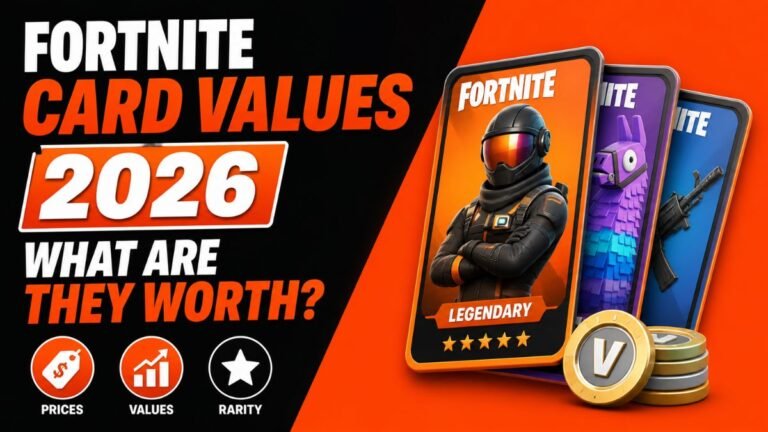 Fortnite card values 2026 showing prices rarity and worth guide