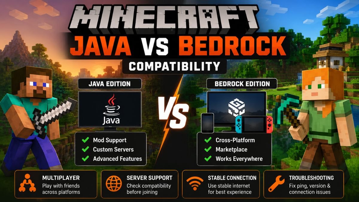 Minecraft Java vs Bedrock compatibility comparison guide