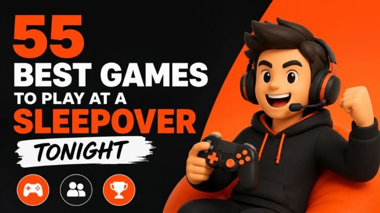 Best games to play at a sleepover with friends, including indoor party games, fun challenges, and entertainment ideas for a memorable night
