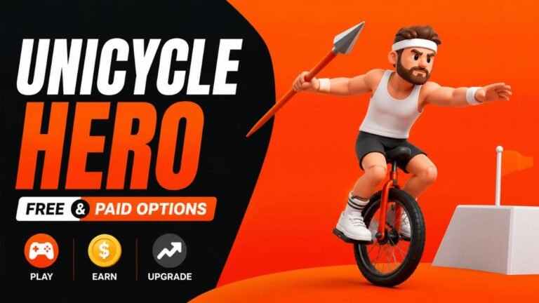 Unicycle Hero 3D gaming featured image with free and paid options