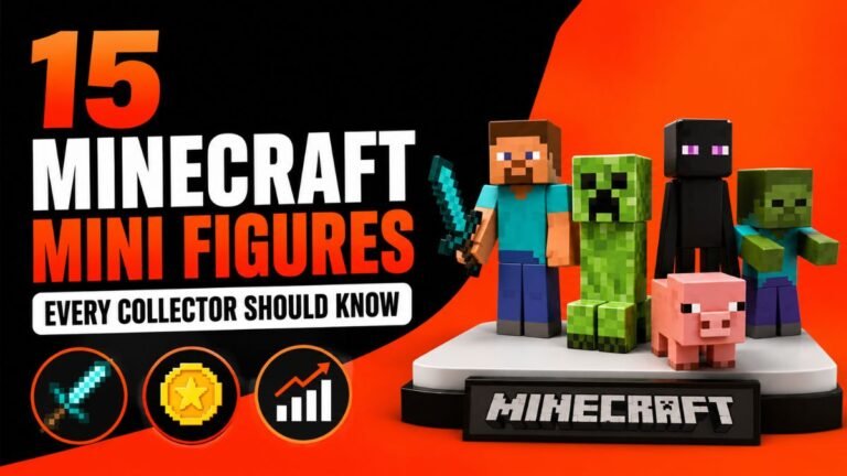 15 Minecraft mini figures every collector should know featuring Steve, Creeper, Enderman, Zombie, and Pig collectible figurines.