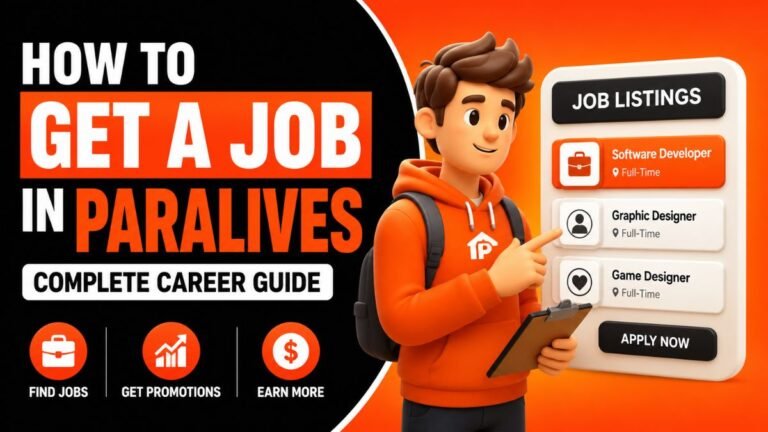 How to get a job in Paralives complete career guide showing job listings, promotions, salary growth, and career progression system